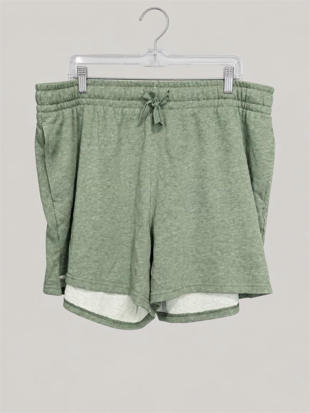 NWT BCG Plus Women’s Knit Drawstring Shorts - Sage Green - 2X